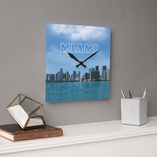 Horloge de Miami Skyline (Bureau)