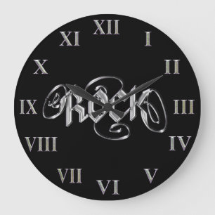 Horloge de musique rock en métal de ~ d'horloge d