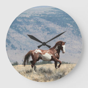 Horloge de Mustang Remington Peinte Sauvage 