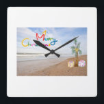 HORLOGE DE NOËL DE PLAGE<br><div class="desc">Amusez-vous ce Noël et FAITES UNE PLAGE NOËL ou donnez cette horloge cool comme un CADEAU !</div>