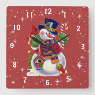 Horloge de Noël Snowman
