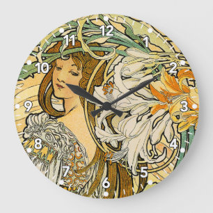 Horloge de Nouveau d'art d'Alphonse Mucha