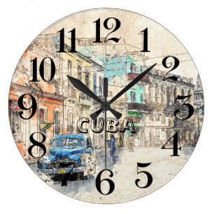 horloge de paroi de La Havane, le Cuba