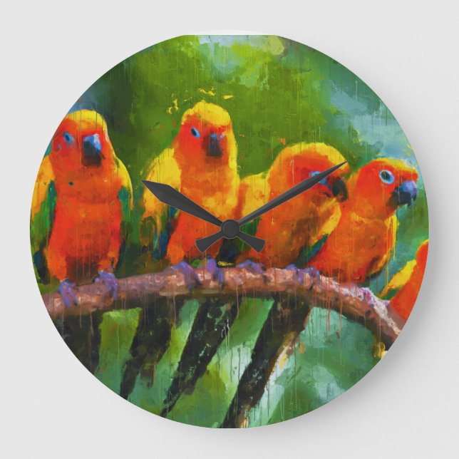 HORLOGE DE PARROTS SAUVAGES (Recto)
