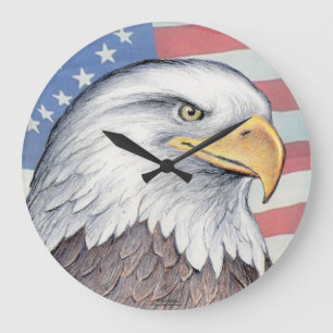 Horloge de Paul McGehee "Eagle chauve américain"