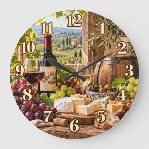 Horloge de pays viticole du vignoble toscan