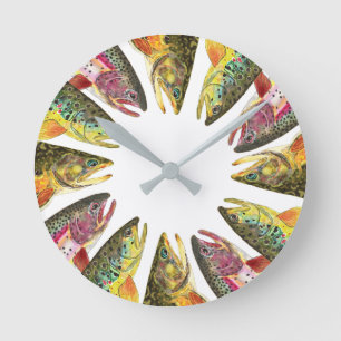 Horloge de pêche à la truite