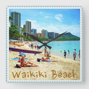 Horloge de plage de Waikiki