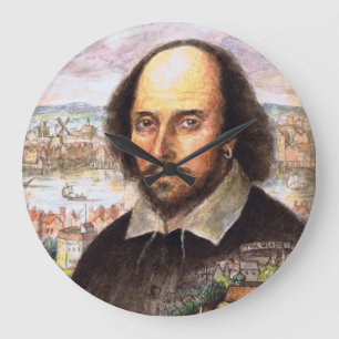Horloge de portrait de Shakespeare
