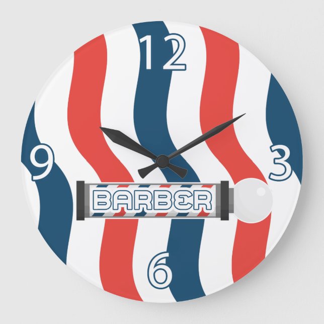 Horloge de salon de coiffure - Personnalisable (Recto)