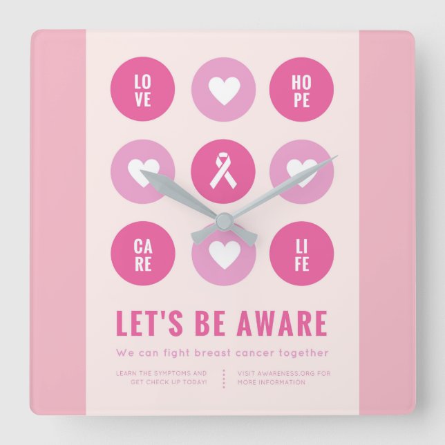 Horloge de sensibilisation au cancer du sein (Recto)