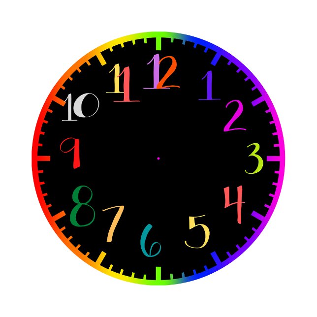 Horloge de style psychédélique amusante avec des n (Créateur téléchargé)