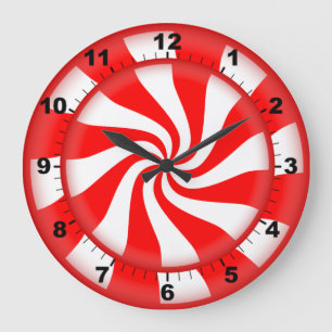 Horloge de sucrerie de menthe poivrée