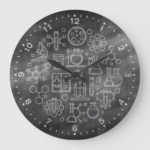 Horloge de tableau de la Science de chimie