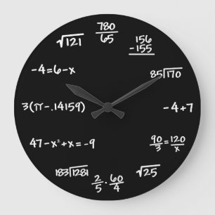 Horloge de tableau de maths de mathématiques