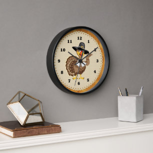 Horloge de vacances de la Turquie de thanksgiving