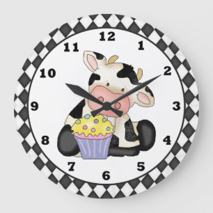 Horloge de vache à petit gâteau
