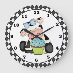 Horloge de vache à petit gâteau