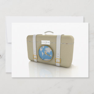 Horloge de valise de voyage vintage carte du monde