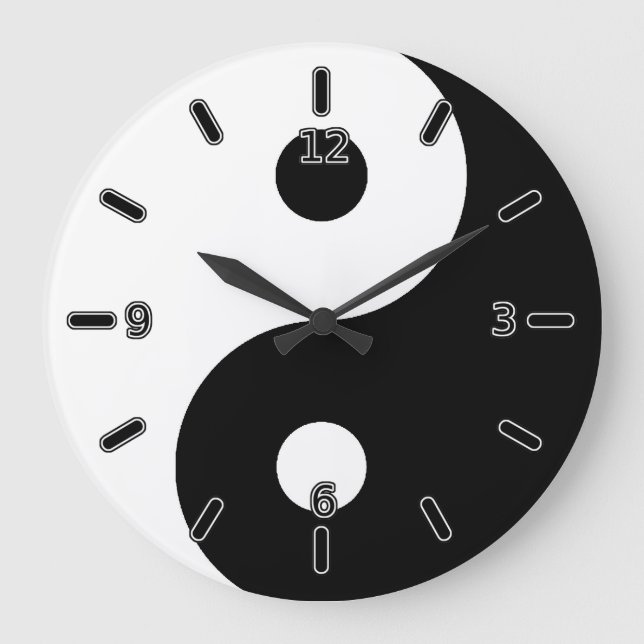 Horloge de Yin Yang (avec des nombres) (Recto)