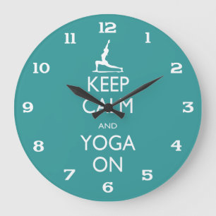 Horloge de Yoga - Gardez le calme et Yoga ON
