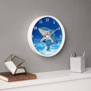 Horloge Décor pour les amateurs de requins cool Grande hor