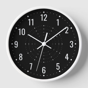 Horloge Décor simple foncé - minimaliste noir