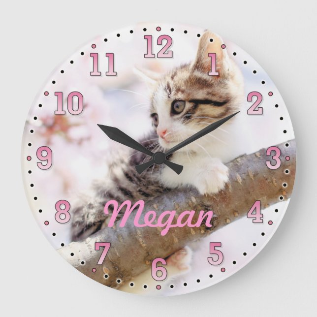 Horloge décorative personnalisée Kitten (Recto)