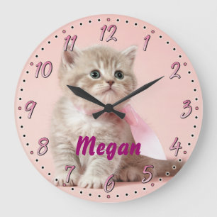 Horloge décorative personnalisée Kitten