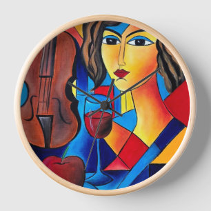 Horloge Déjeuner avec des Couleurs