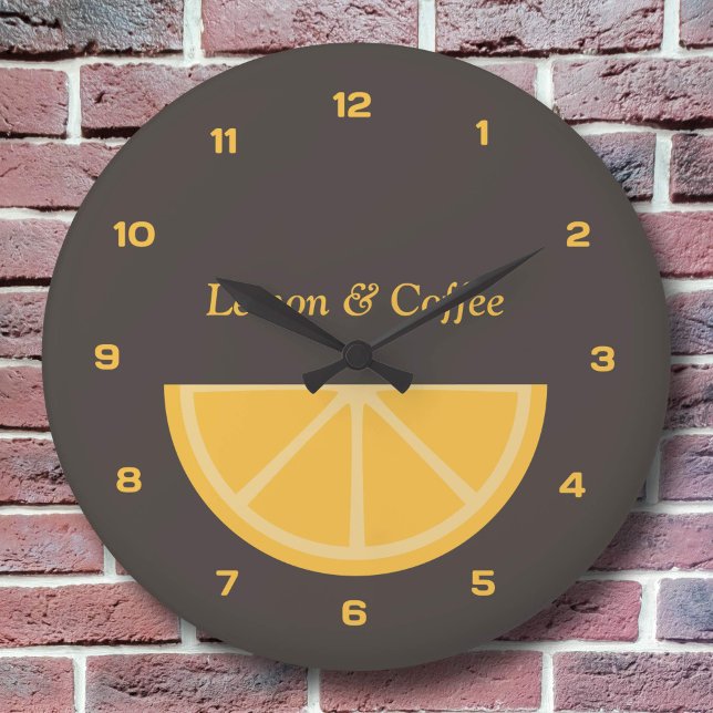 Horloge demi-tranche de citron avec nombre (Lemon Half-Slice Clock with Numbers)