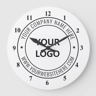 Horloge d'entreprise avec logo et texte personnali