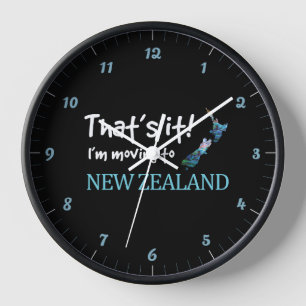 HORLOGE DÉPLACEMENT EN NOUVELLE-ZÉLANDE KIWI PAUA