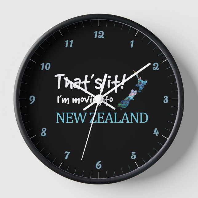 HORLOGE DÉPLACEMENT EN NOUVELLE-ZÉLANDE KIWI PAUA (Recto)