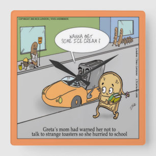 Horloge Déplaisante amusante du mur du grille-pain