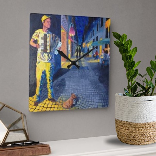 Horloge des chiens du musicien de rue (Créateur téléchargé)