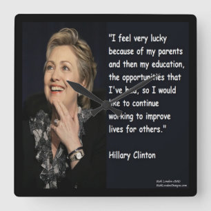 Horloge des citations d'Hillary Clinton "Parents &