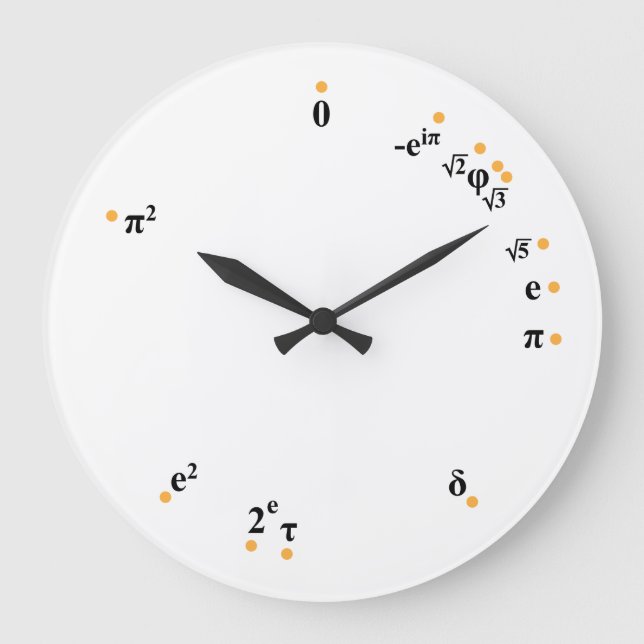 Horloge des constantes mathématiques (orange) (Recto)