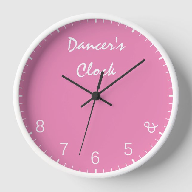 Horloge des danseurs roses - Danser drôle Humour (Recto)