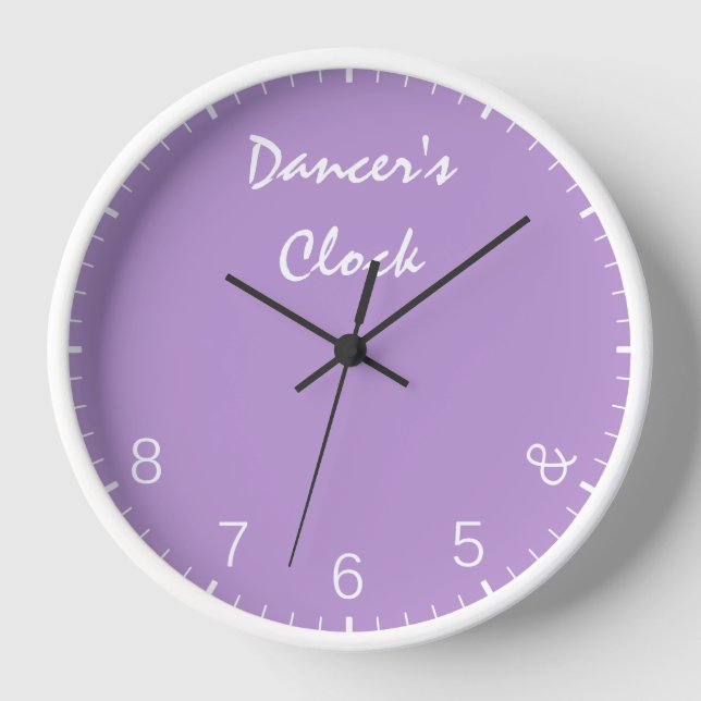 Horloge des danseurs violets - Danser drôle Humour (Recto)