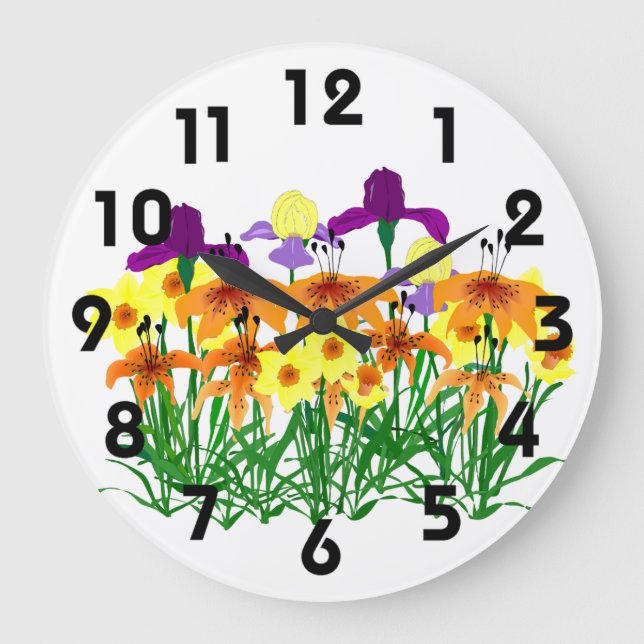 Horloge des fleurs du jardin (Recto)