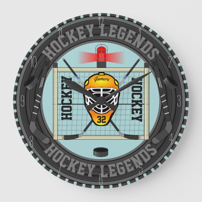 Horloge des légendes de hockey personnalisées (Recto)