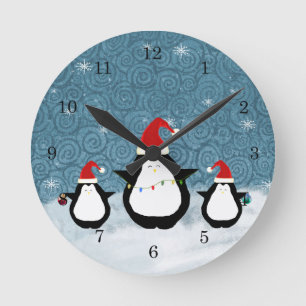 Horloge des pingouins de Noël