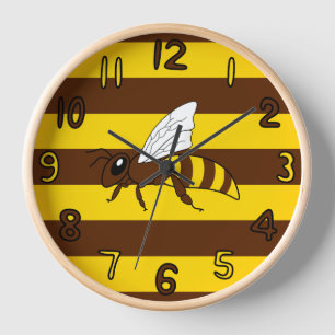Horloge des rayures d'abeilles