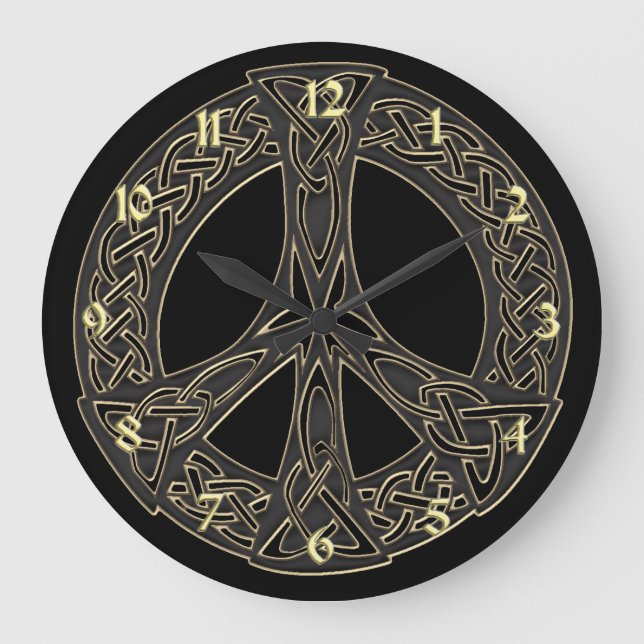 Horloge des signes de paix de noeud celtique (Recto)