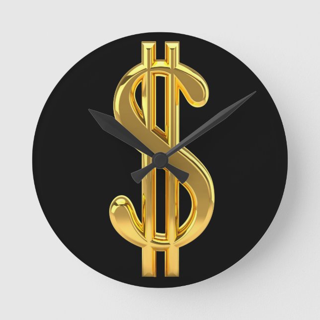 Horloge des signes noir et or Dollar (Recto)