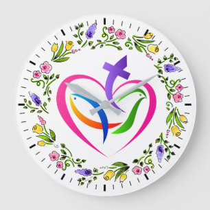 Horloge des symboles chrétiens