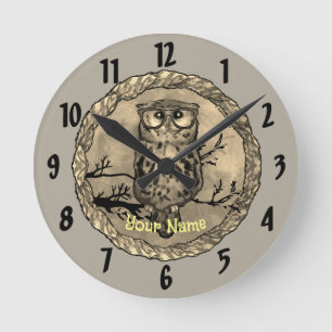 Horloge des yeux de hibou