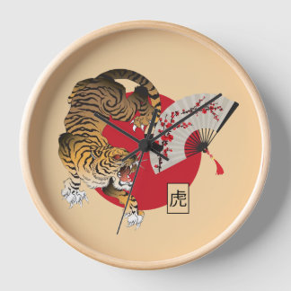 Horloge Design de tigre japonais