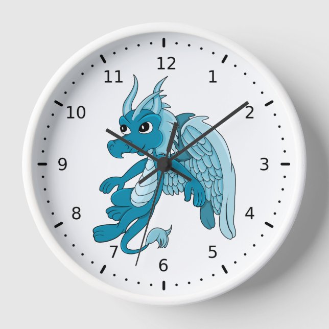 Horloge Dessin du Dragon Bleu (Recto)